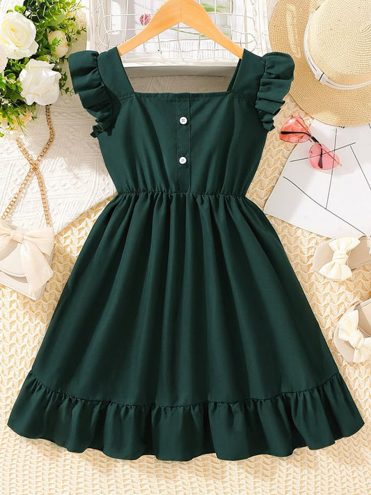 Ruffle Trim Button